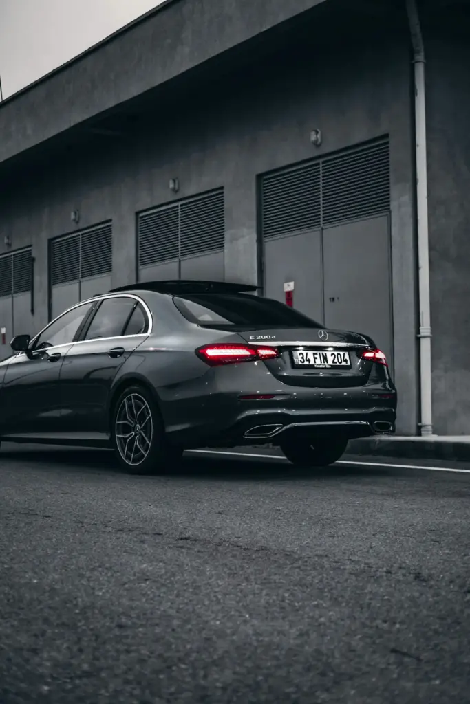 Black Mercedes E-Class for a Mercedes transfer in Rhodes